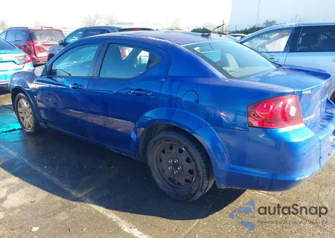 2014 Dodge Avenger Se из США, поврежденный, VIN 1C3CDZAB8EN196323